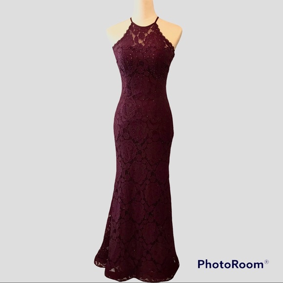 Betsy & Adam - Long formal dress Burgundy color, size 2 Women’s - Picture 1 of 16